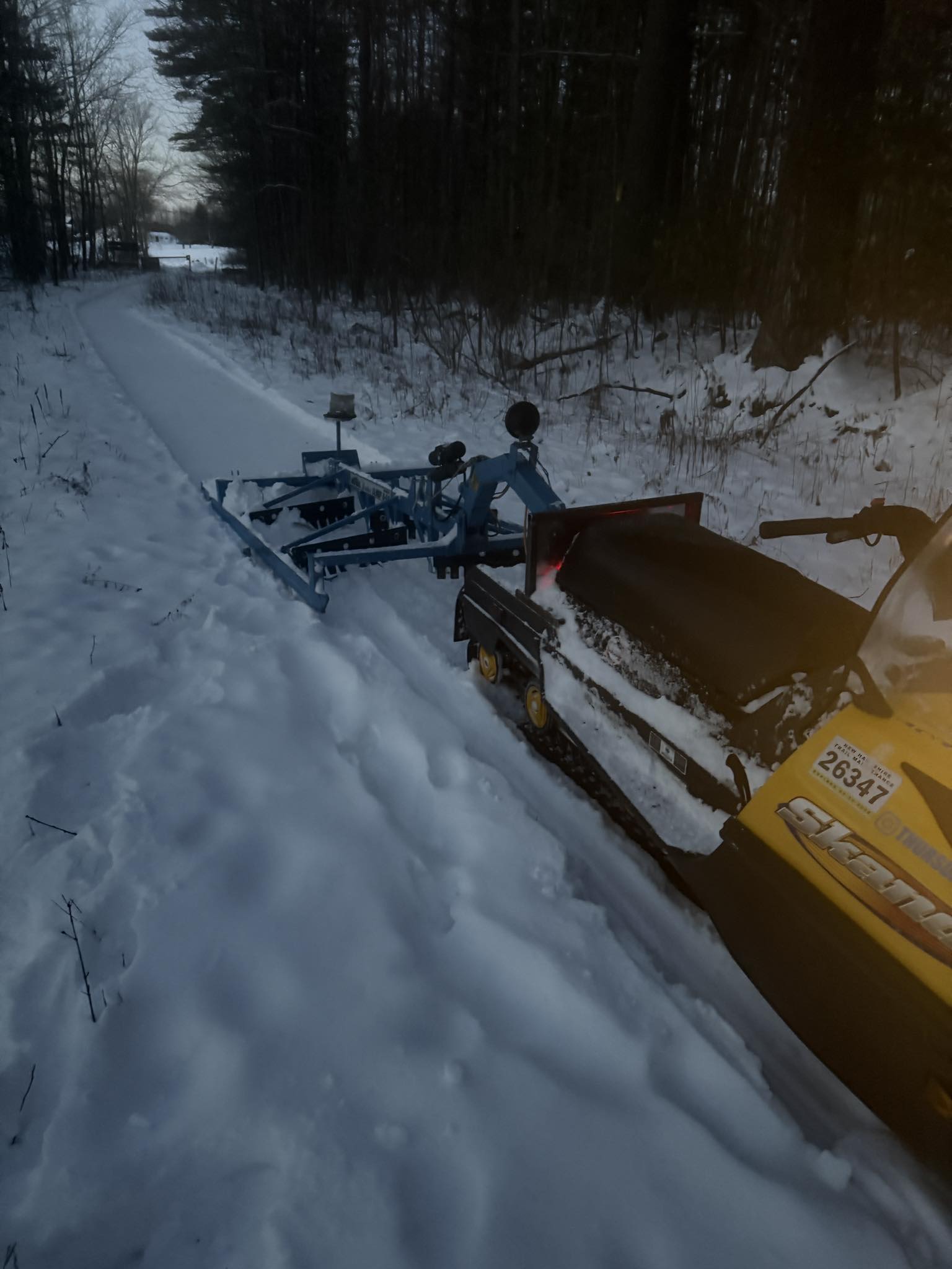Snowmobile action