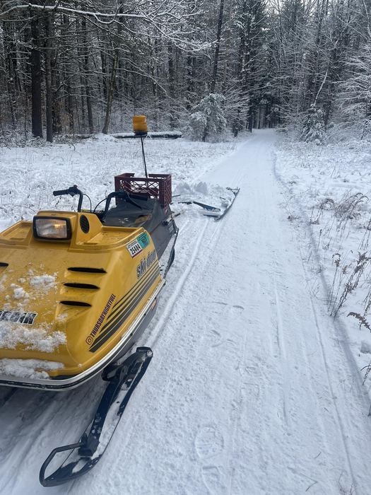 Snowmobile action shot
